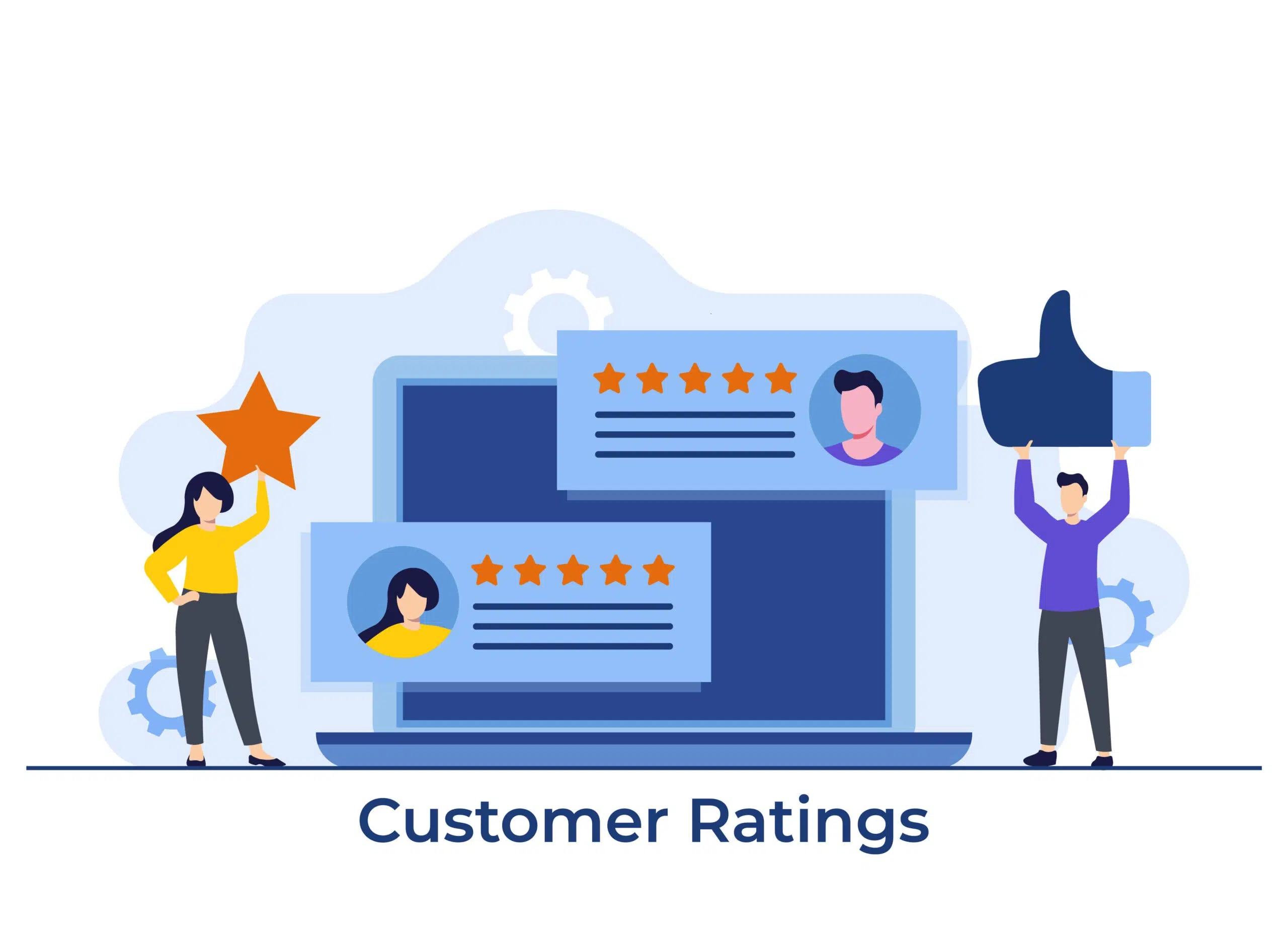 picture showing customer ratings for junk removal services