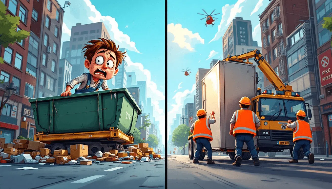 A comparison of DIY vs. professional junk removal methods.
