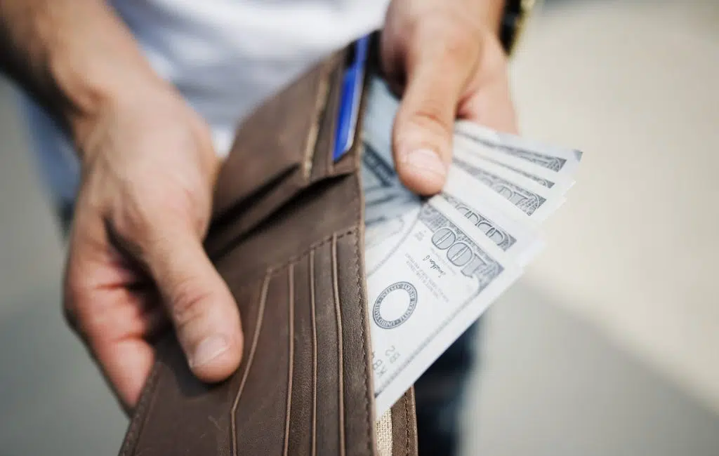 bills in the wallet