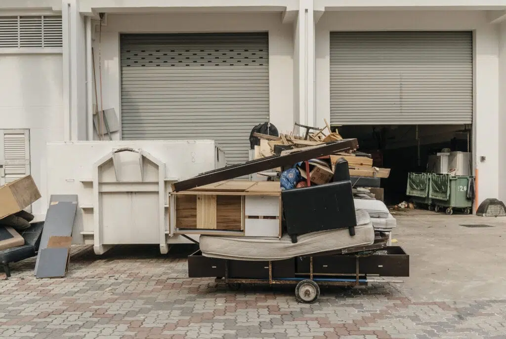 used furniture on trolley