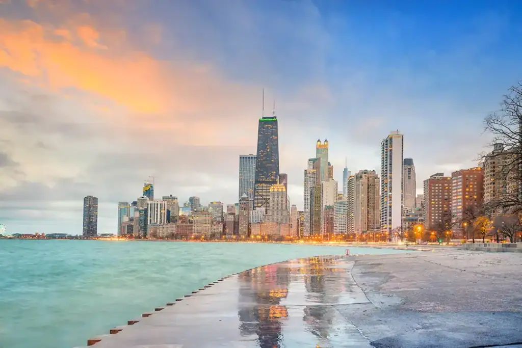 Chicago city skyline
