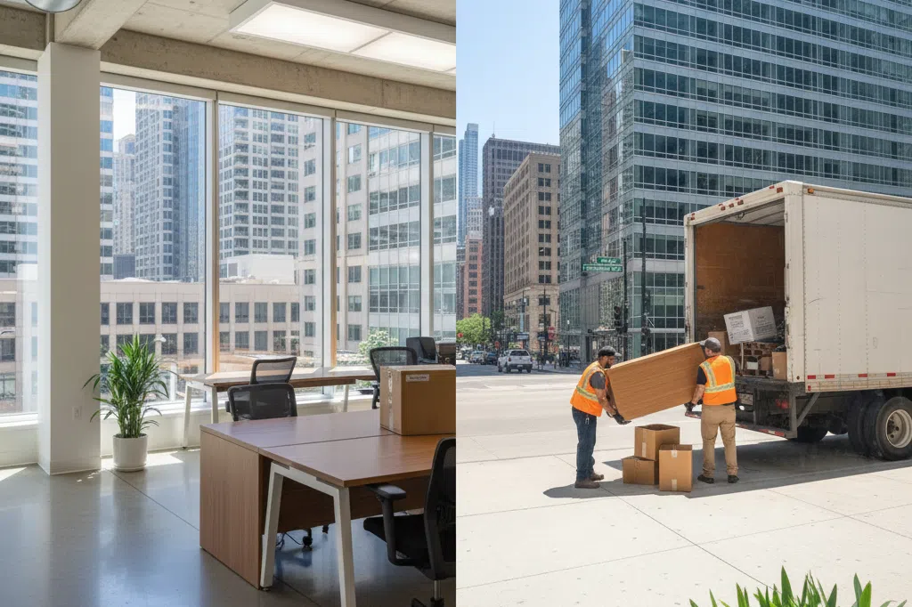 Commercial junk removal team in Chicago helping businesses stay organized and compliant through efficient furniture removal services.