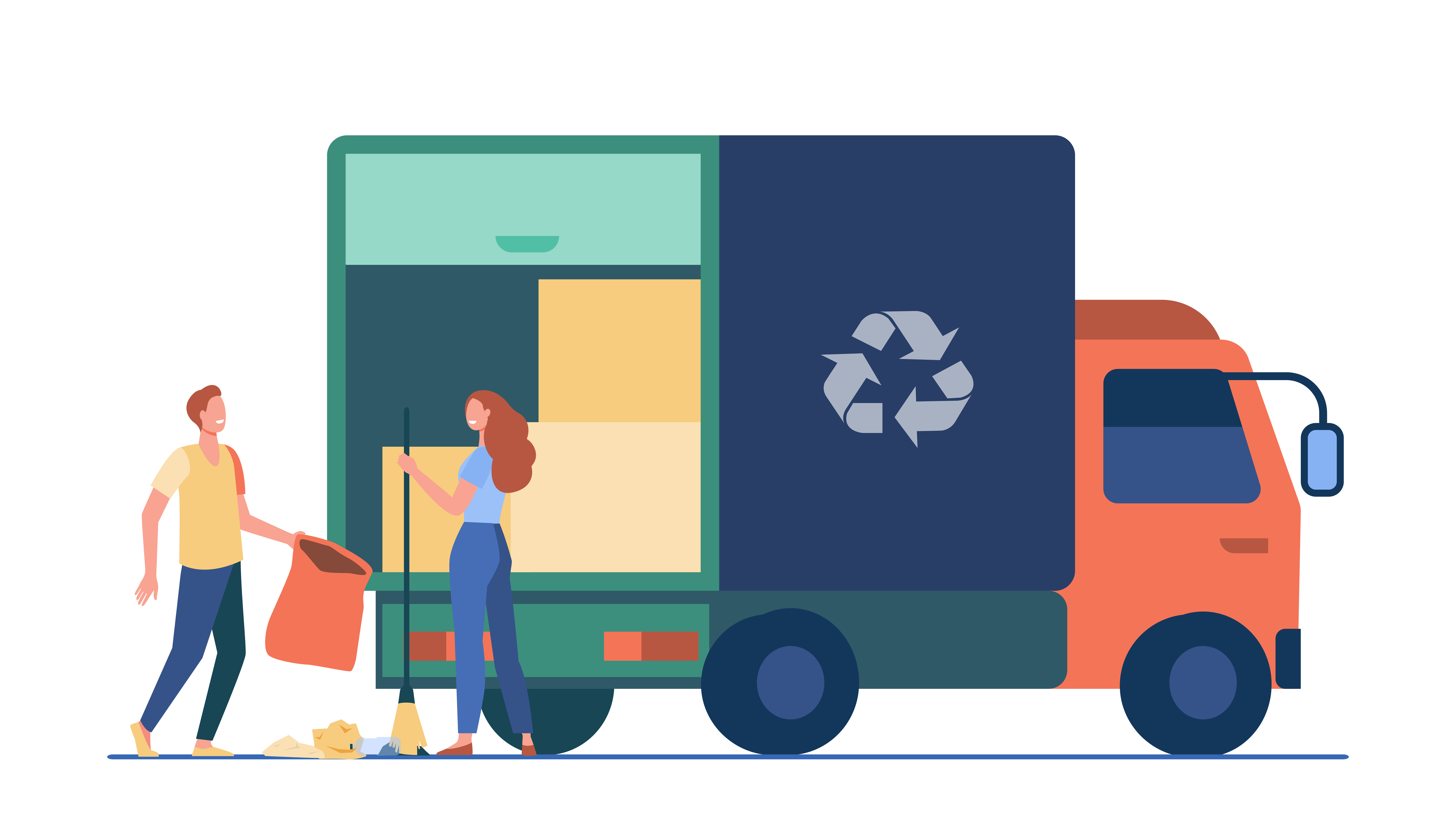 junk removal truck animated