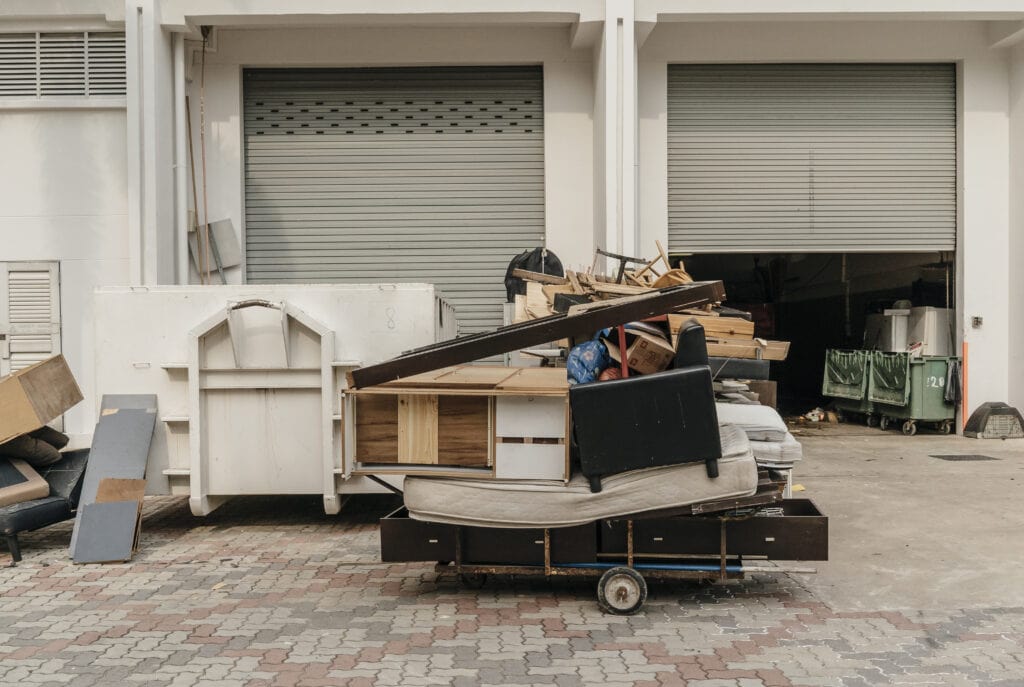 used furniture on trolley